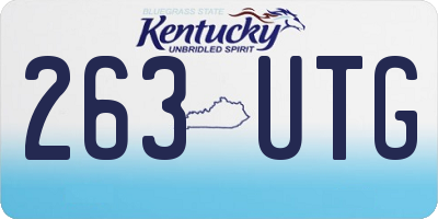 KY license plate 263UTG