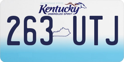 KY license plate 263UTJ