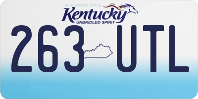 KY license plate 263UTL