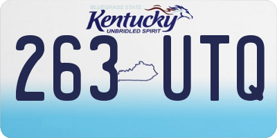 KY license plate 263UTQ