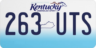 KY license plate 263UTS