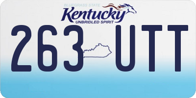 KY license plate 263UTT