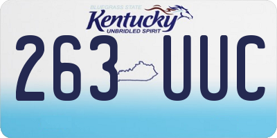 KY license plate 263UUC