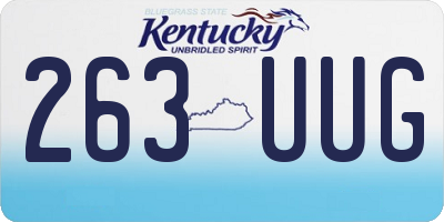 KY license plate 263UUG