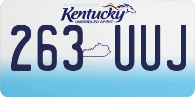 KY license plate 263UUJ