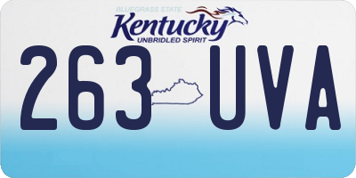 KY license plate 263UVA