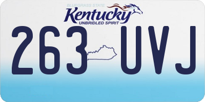 KY license plate 263UVJ