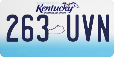 KY license plate 263UVN