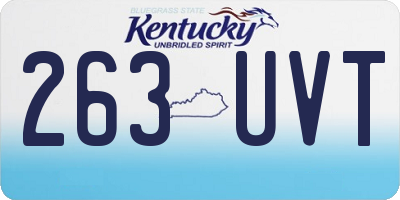 KY license plate 263UVT