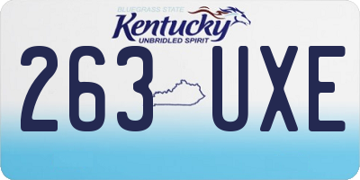KY license plate 263UXE
