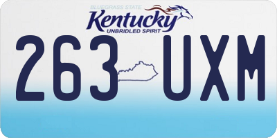 KY license plate 263UXM