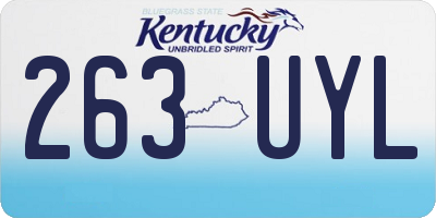 KY license plate 263UYL