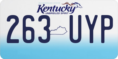 KY license plate 263UYP