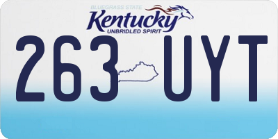 KY license plate 263UYT