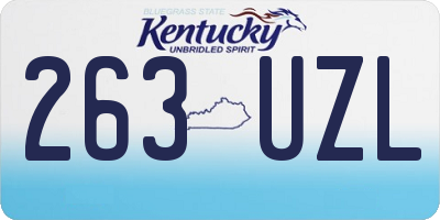 KY license plate 263UZL