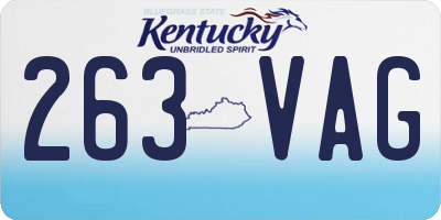 KY license plate 263VAG