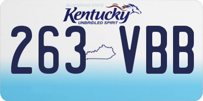 KY license plate 263VBB