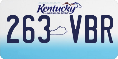 KY license plate 263VBR