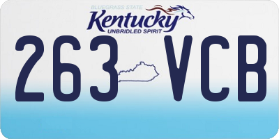 KY license plate 263VCB