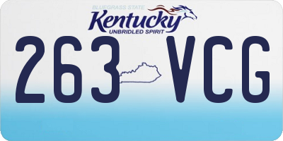 KY license plate 263VCG