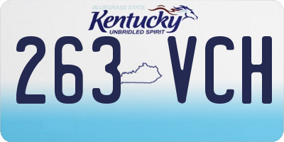 KY license plate 263VCH