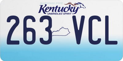 KY license plate 263VCL