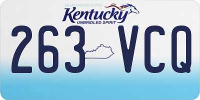KY license plate 263VCQ