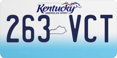 KY license plate 263VCT