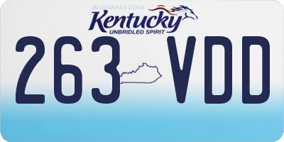 KY license plate 263VDD