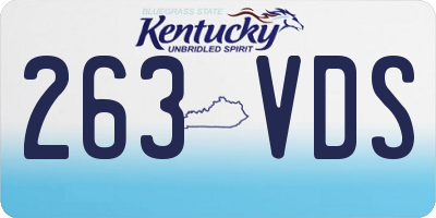 KY license plate 263VDS