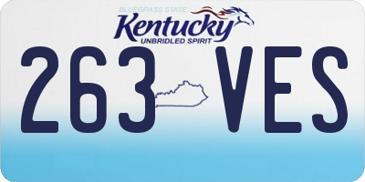 KY license plate 263VES