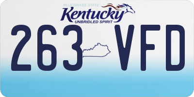 KY license plate 263VFD