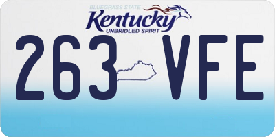 KY license plate 263VFE