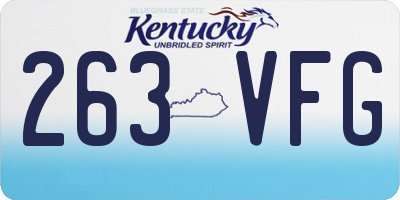 KY license plate 263VFG