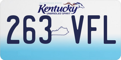 KY license plate 263VFL