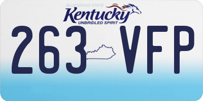 KY license plate 263VFP