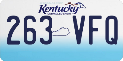 KY license plate 263VFQ