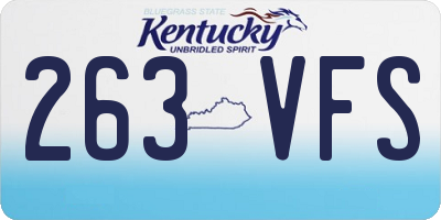 KY license plate 263VFS