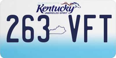 KY license plate 263VFT