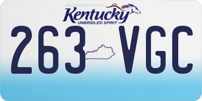 KY license plate 263VGC