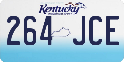 KY license plate 264JCE