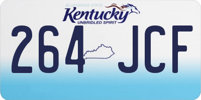 KY license plate 264JCF