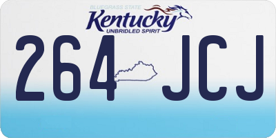 KY license plate 264JCJ