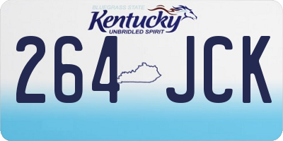 KY license plate 264JCK