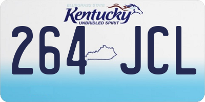 KY license plate 264JCL