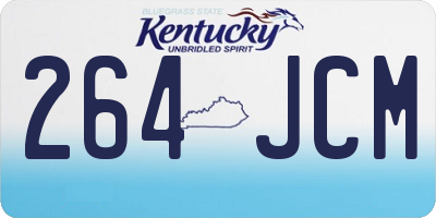 KY license plate 264JCM