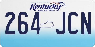 KY license plate 264JCN