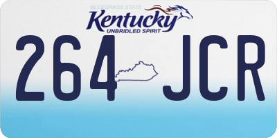 KY license plate 264JCR