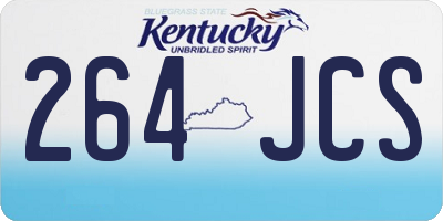 KY license plate 264JCS