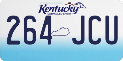 KY license plate 264JCU